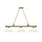 Z-Lite Cordon 3 Light Billiard, Rubbed Brass & Matte Opal 2306-3RB-AMO14 - alternate 4